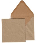 vierkante envelop
14 x 14 cm 
Noisette licht